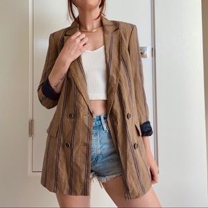 Zara stripe blazer XS